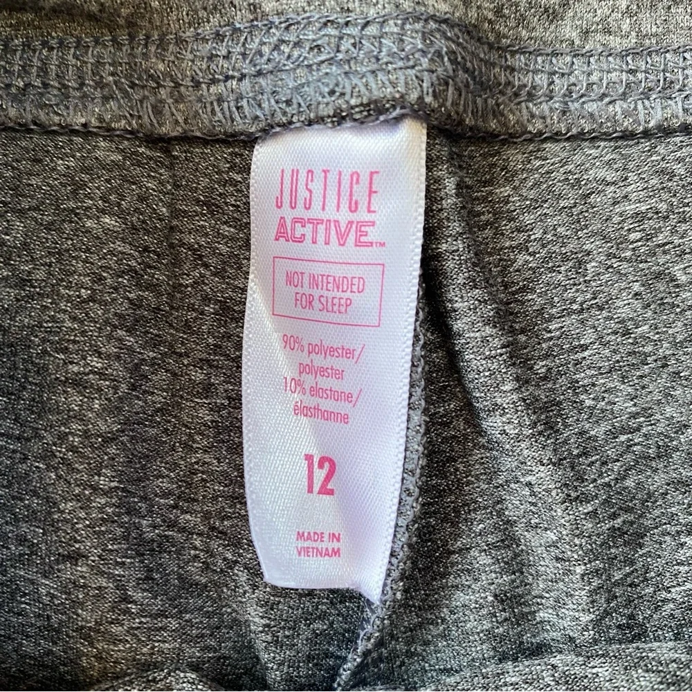 Justice‎ Active Leggings Gray Full length size 12 Kids